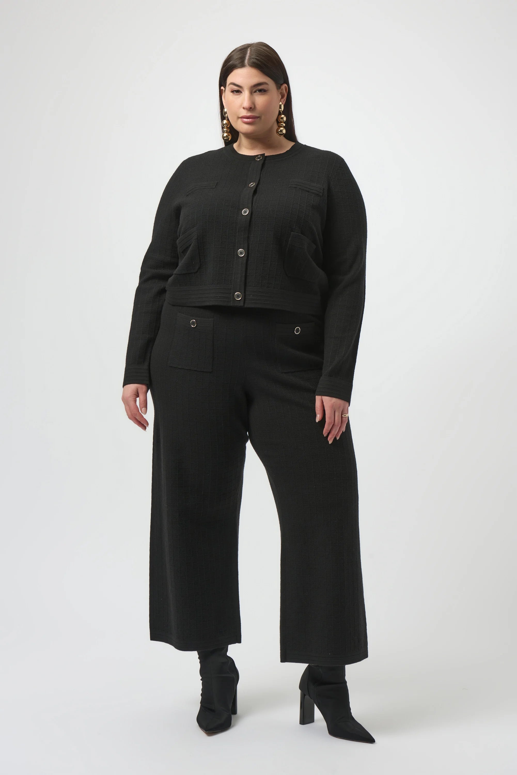 Sweater Knit Straight Leg Pants