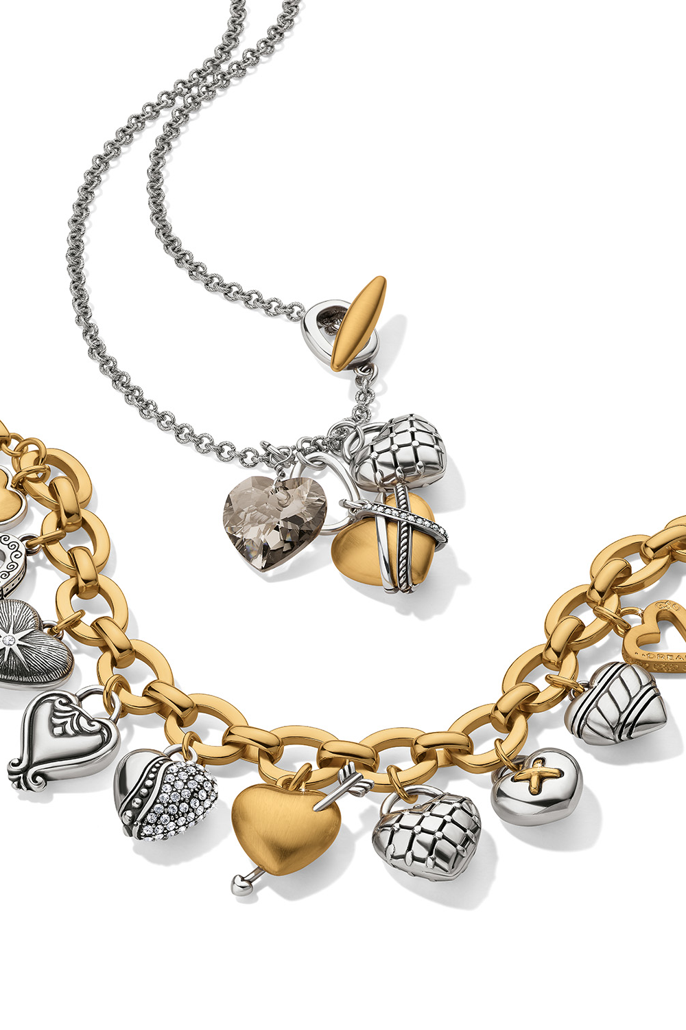 One Heart Large Charm Bracelet