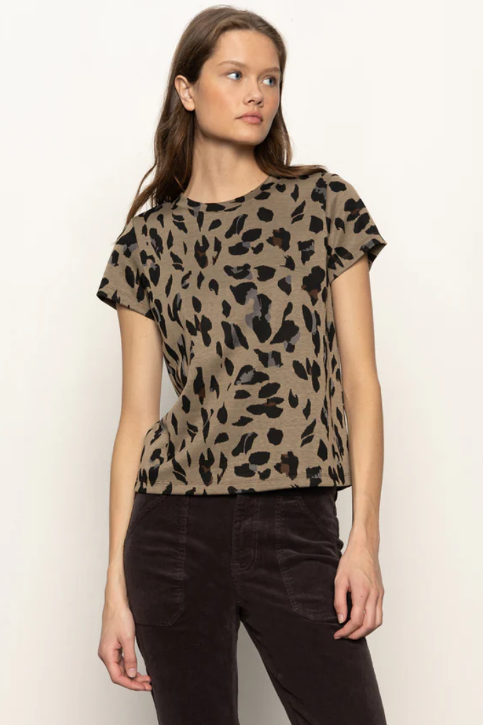 Double Knit Perfect Tee Winter Leopard