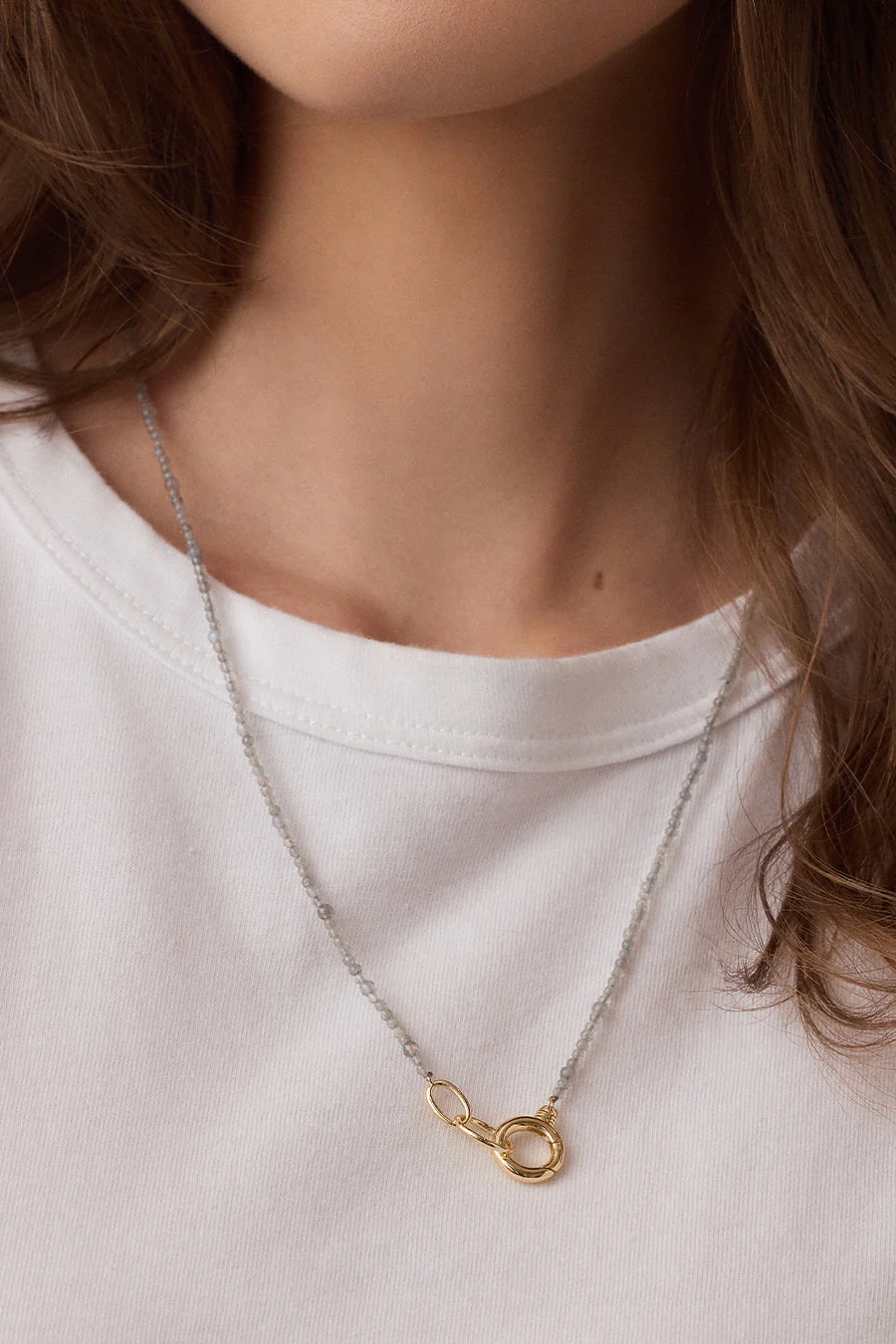 Power Gemstone Long Beaded Necklace