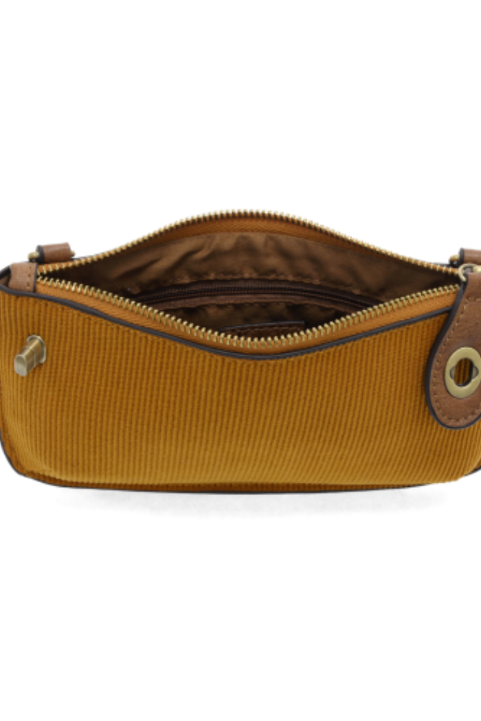 Dijon Corduroy Mini Crossbody Wristlet