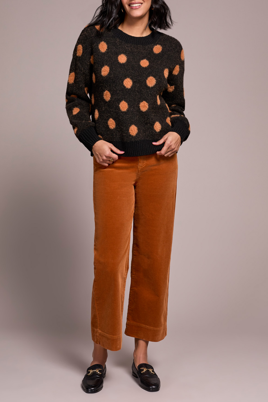 Polka Dot Crewneck Sweater