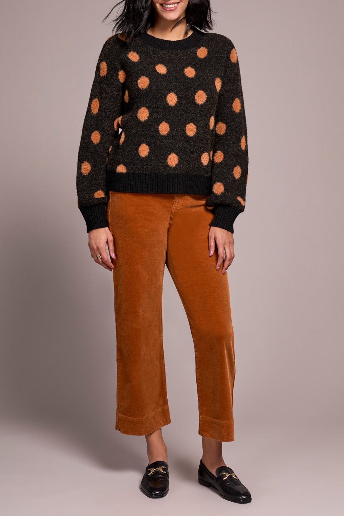 Polka Dot Crewneck Sweater