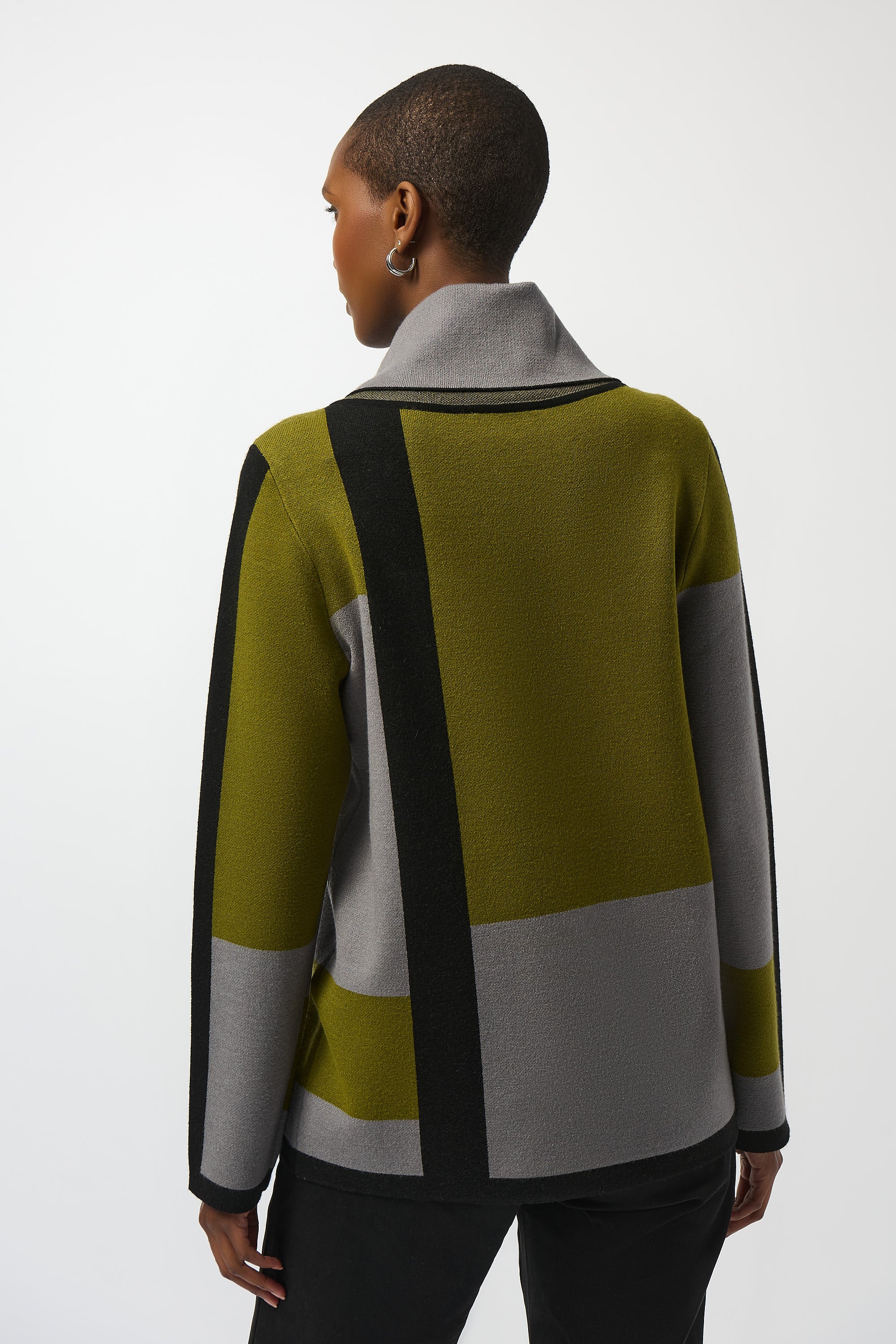 Geometric Cowl Neck Winter Top