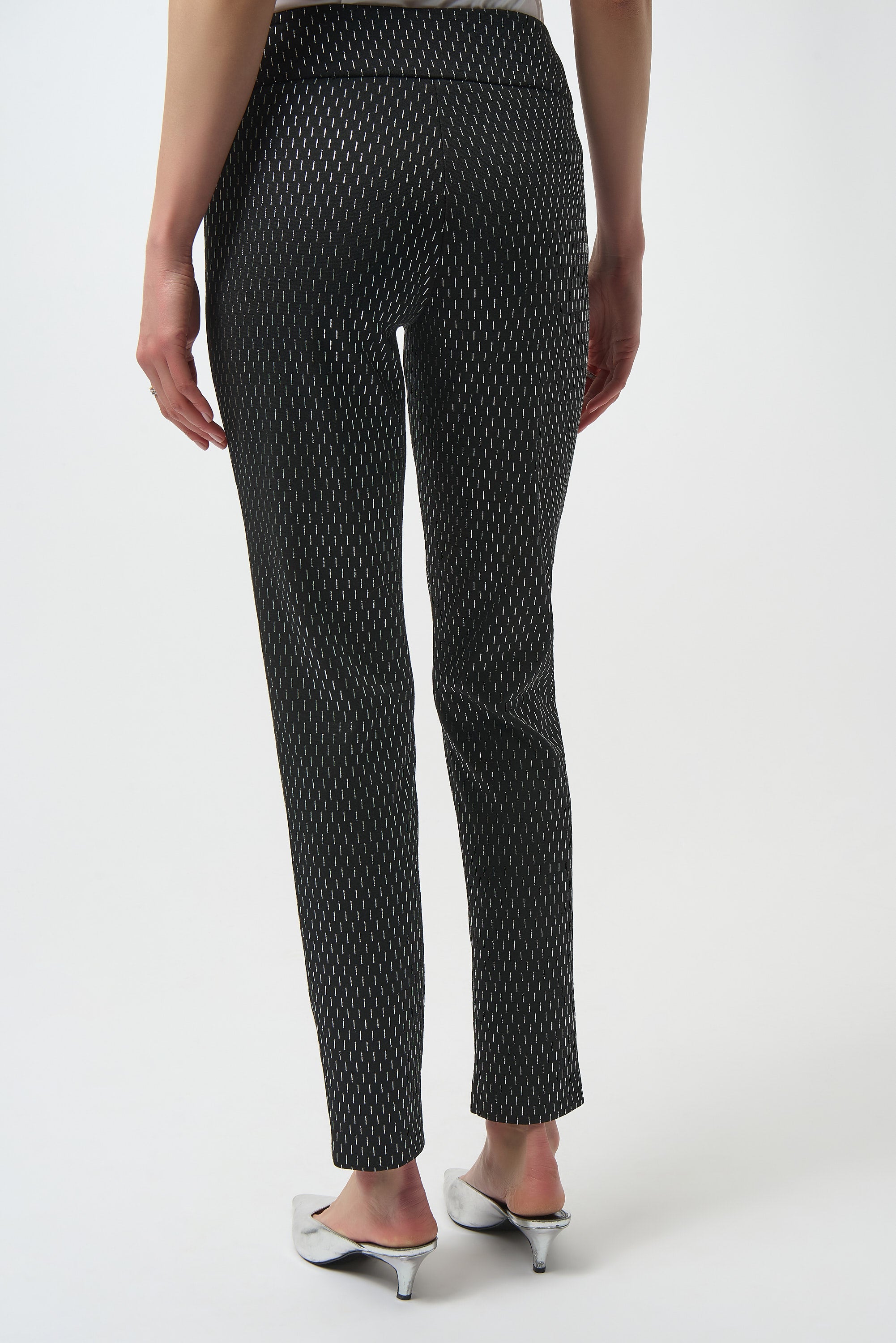 Foiled Heavy Knit Slim Fit Pants