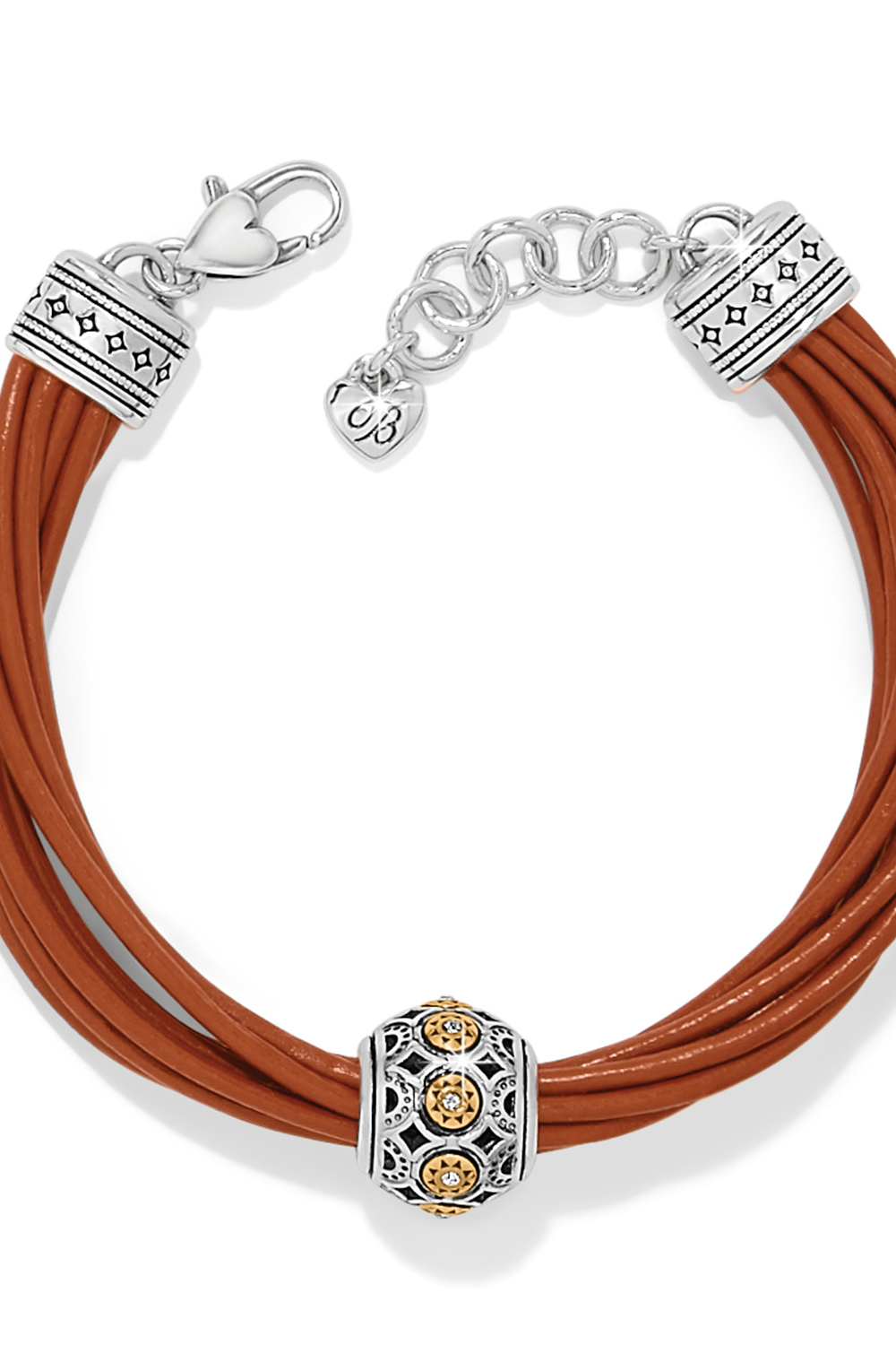 Mosaic Cerrillos Brown Leather Bracelet