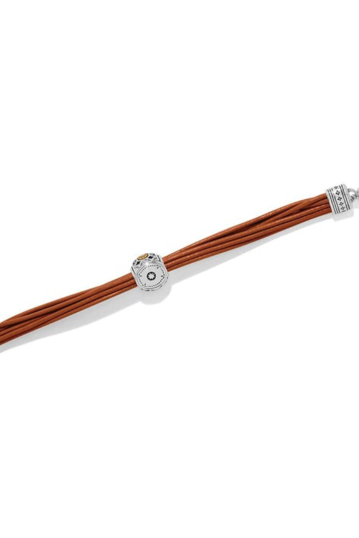Mosaic Cerrillos Brown Leather Bracelet