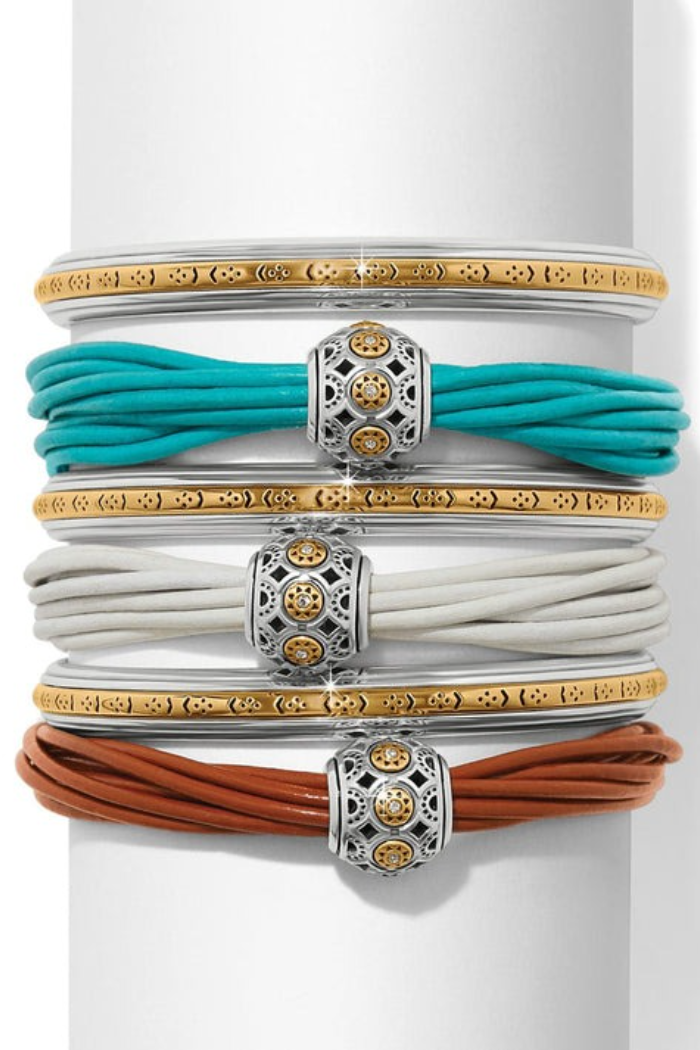 Mosaic Cerrillos Brown Leather Bracelet