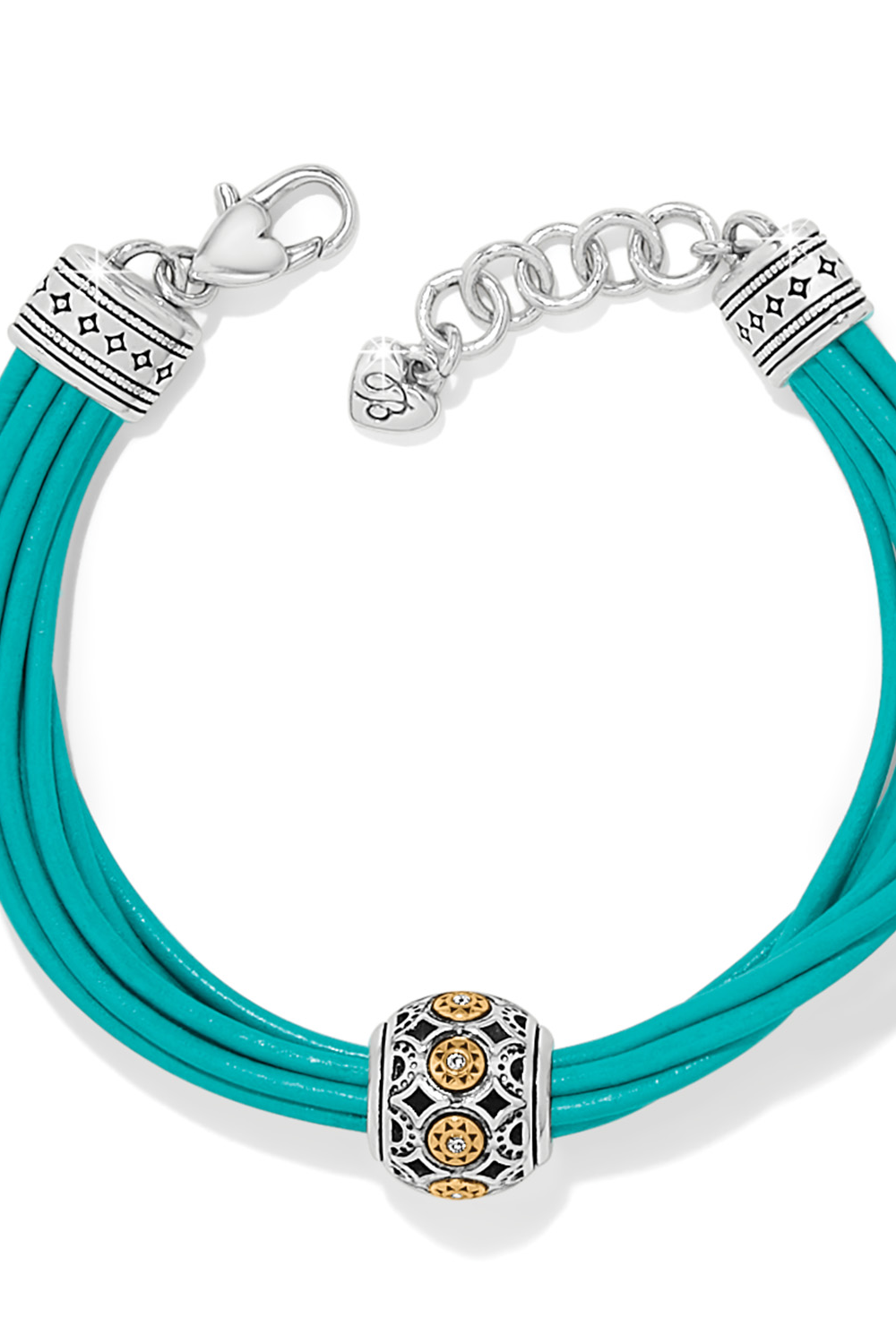 Mosaic Cerrillos Turquoise Leather Bracelet