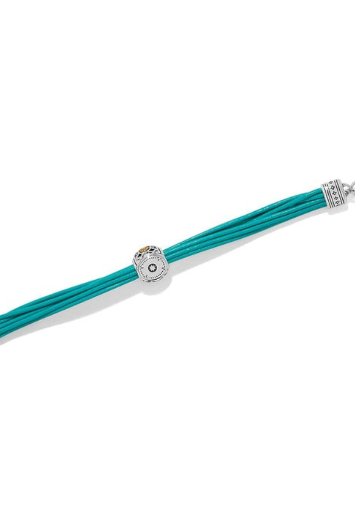 Mosaic Cerrillos Turquoise Leather Bracelet
