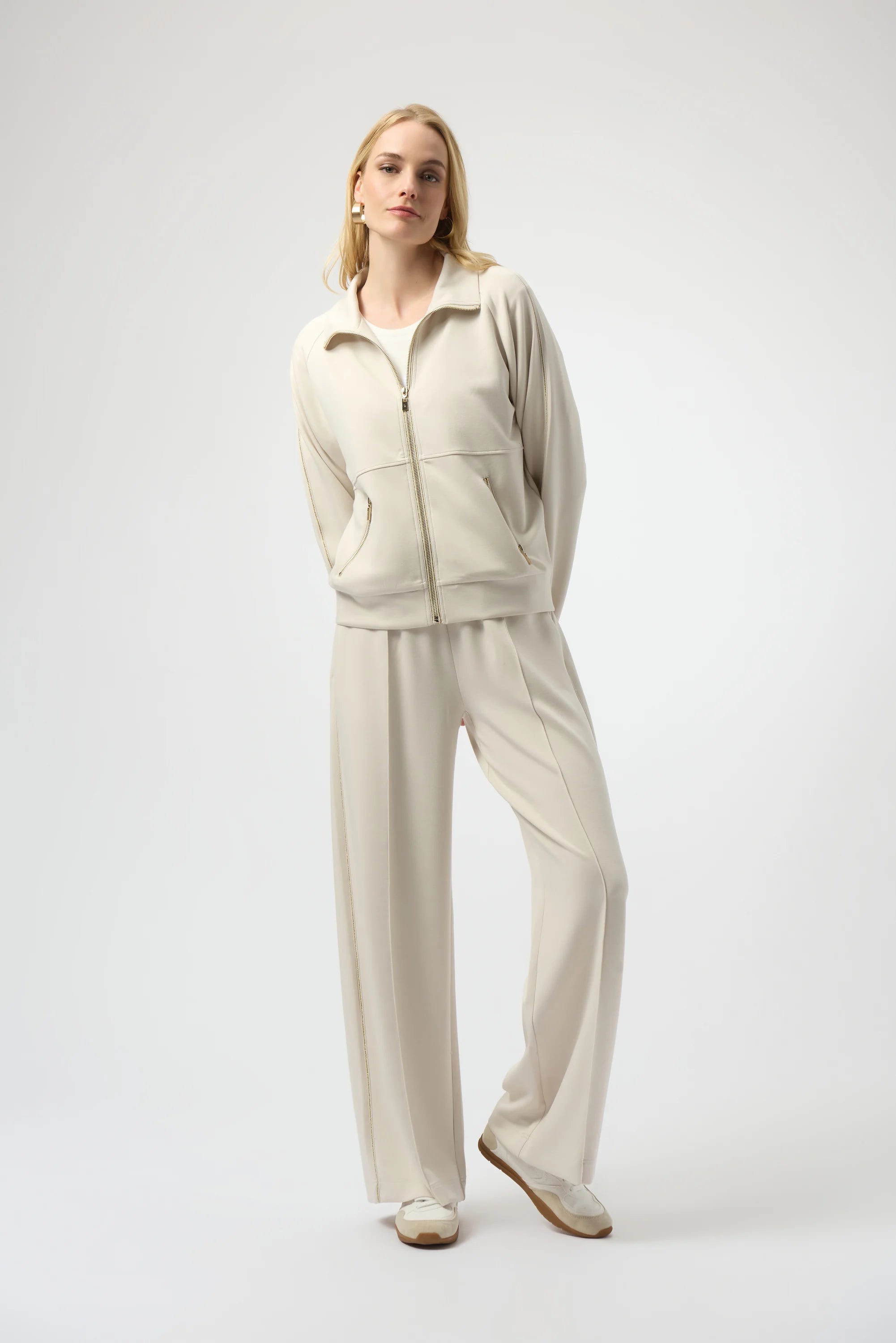 Casual Zipper Collared Top