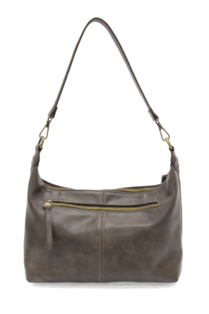 Taupe Danna Top Zip Crossbody