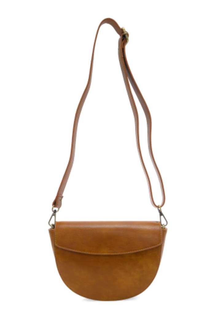 Dark Amber Linda Crescent Crossbody with Braided Strap