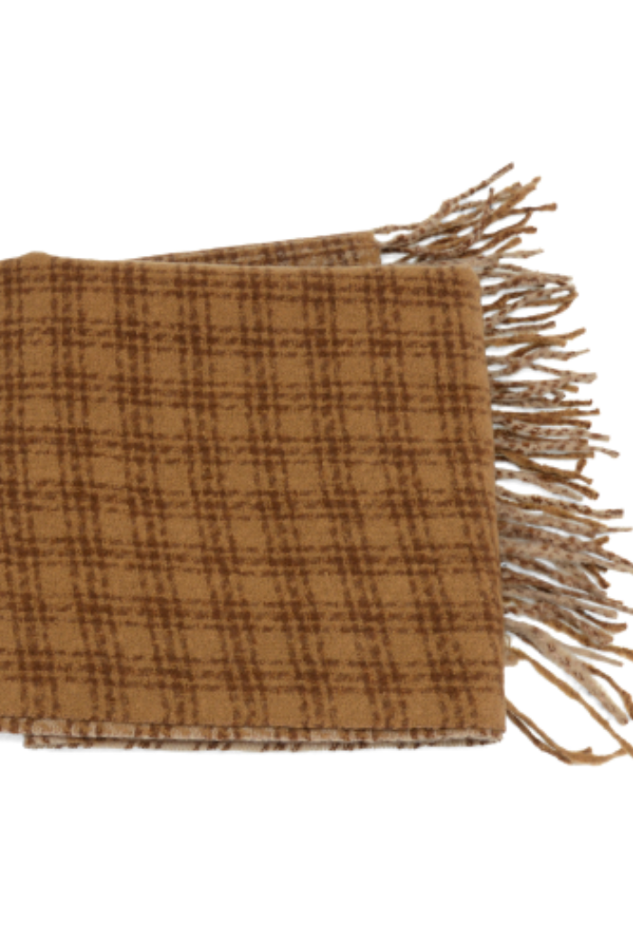 Plaid Fringe Scarf