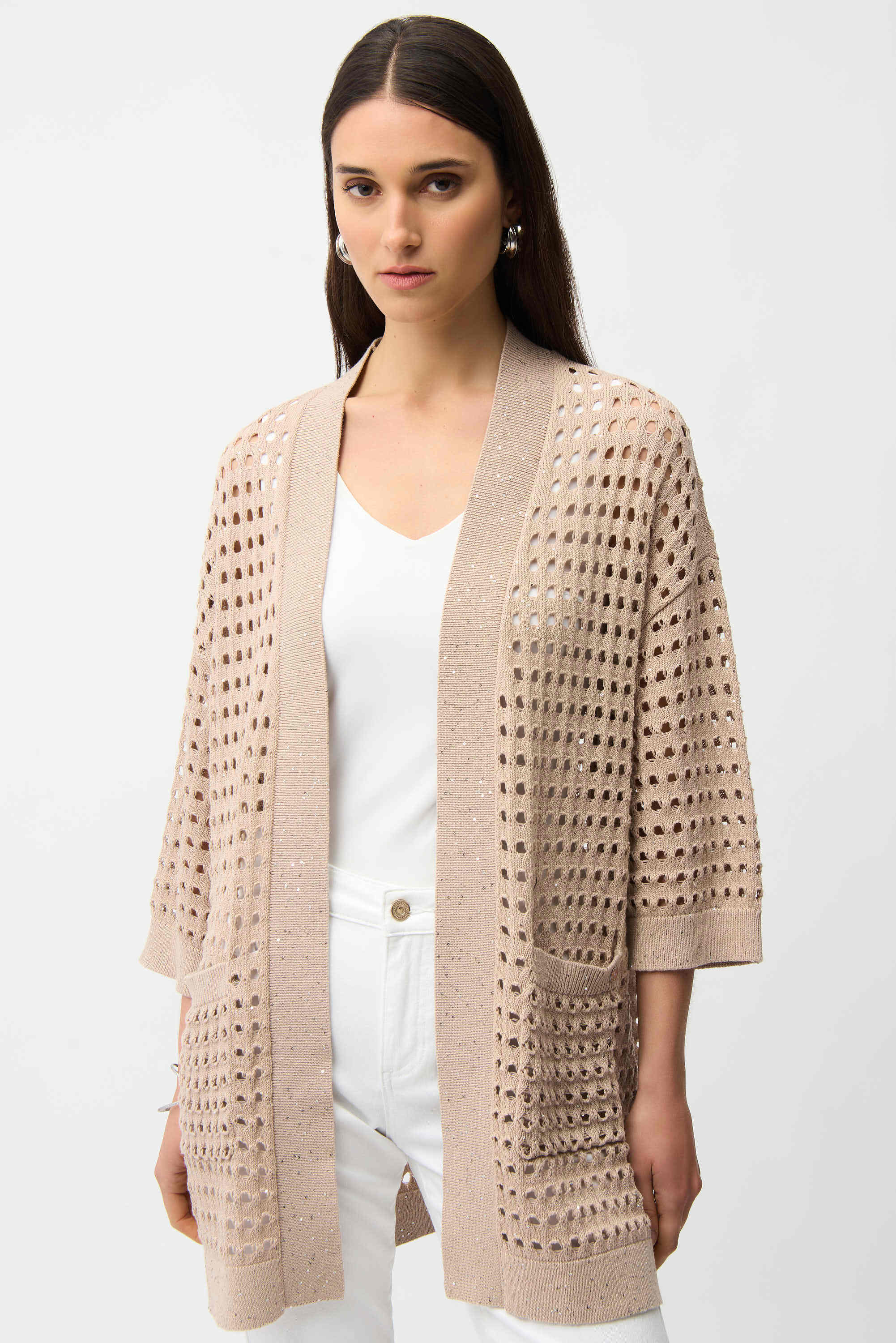 Open Stitch Boxy Cardigan