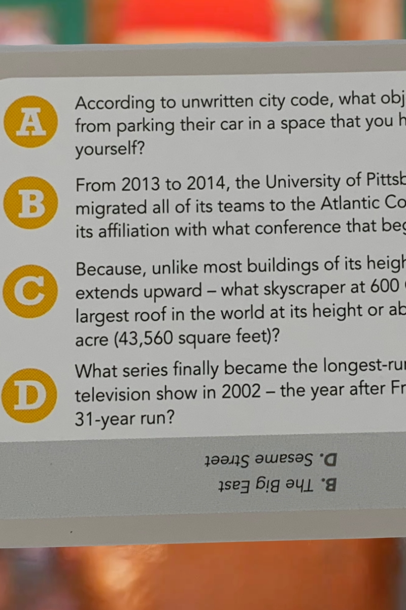 Pittsburgh Trivia Game