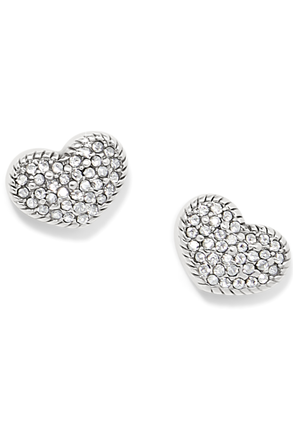 Heart Pavé Stud Earrings