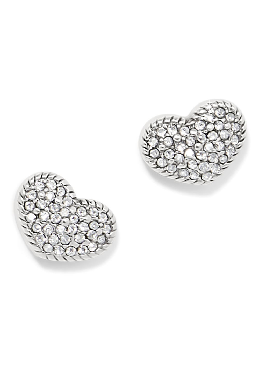 Heart Pavé Stud Earrings