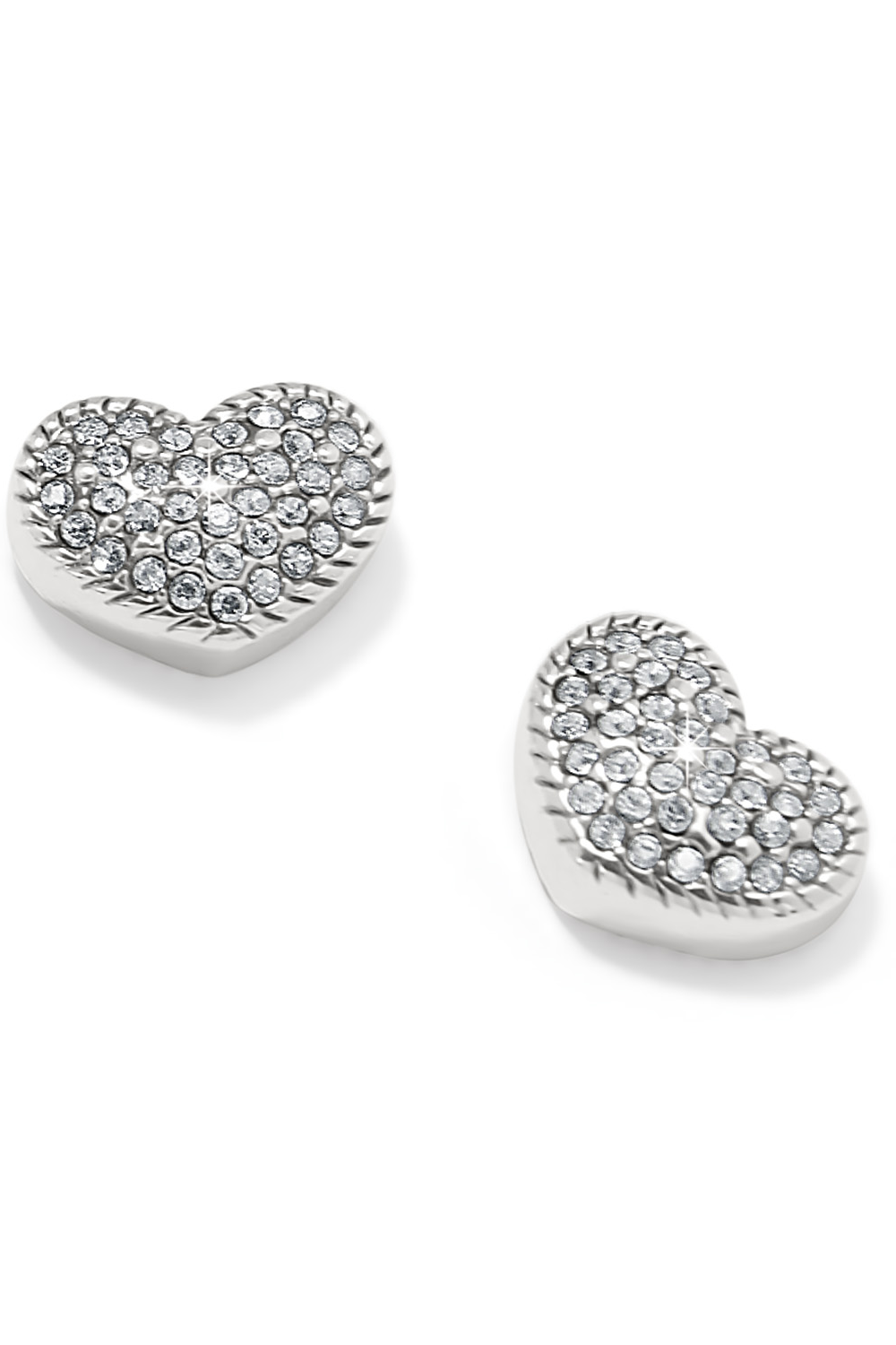 Heart Pavé Stud Earrings