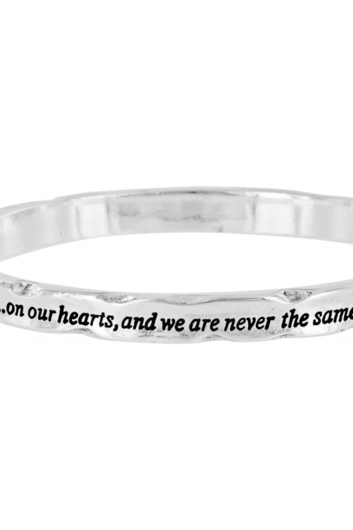 Footprints Hinged Bangle