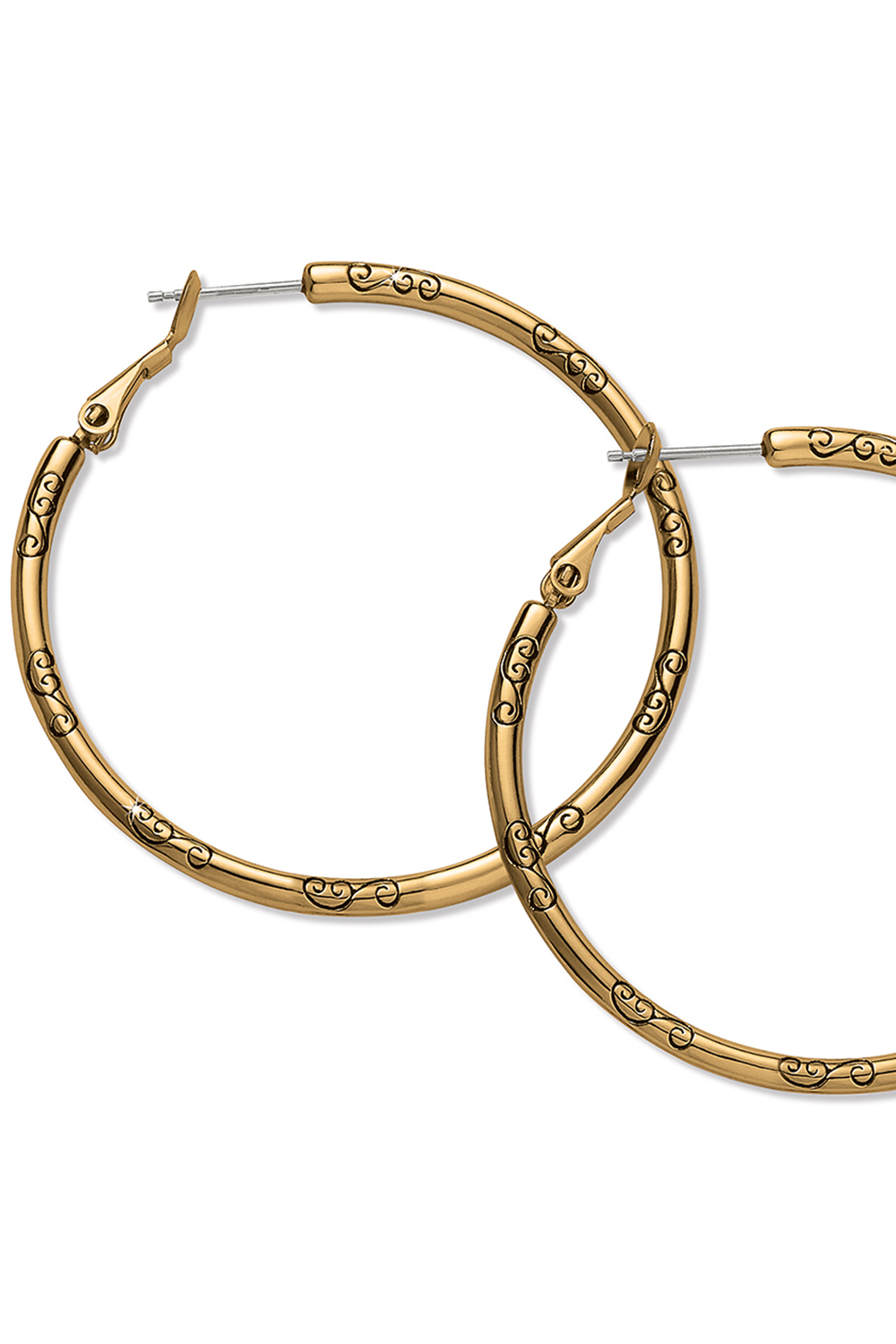 Large Hoop Charm Earrings