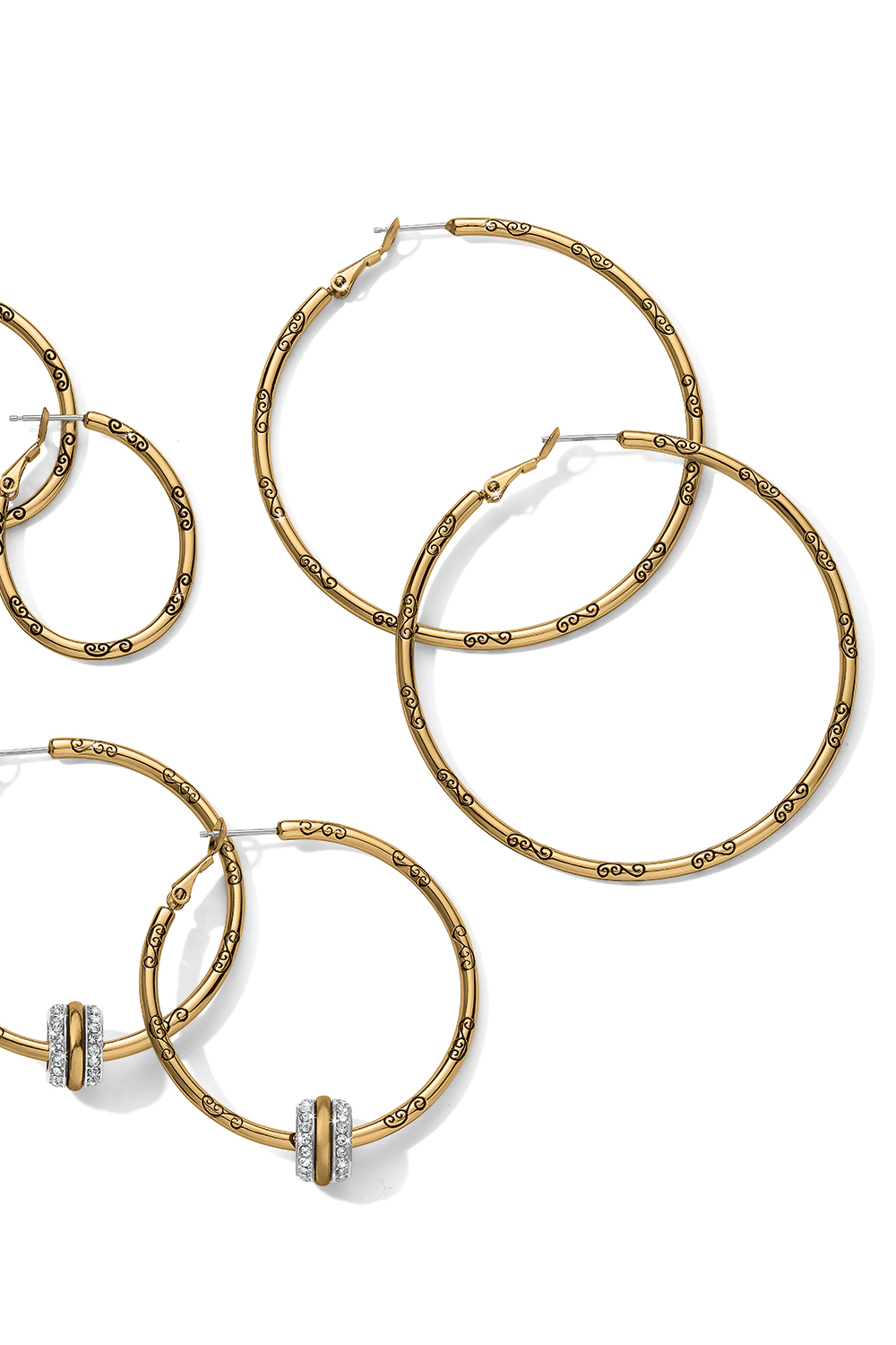 Large Hoop Charm Earrings