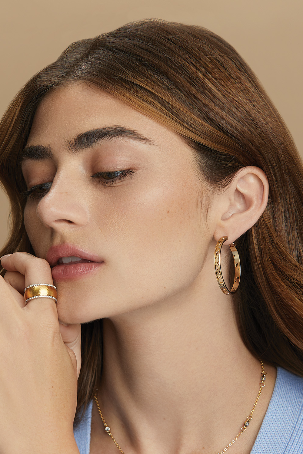 Contempo Medium Hoop Earrings