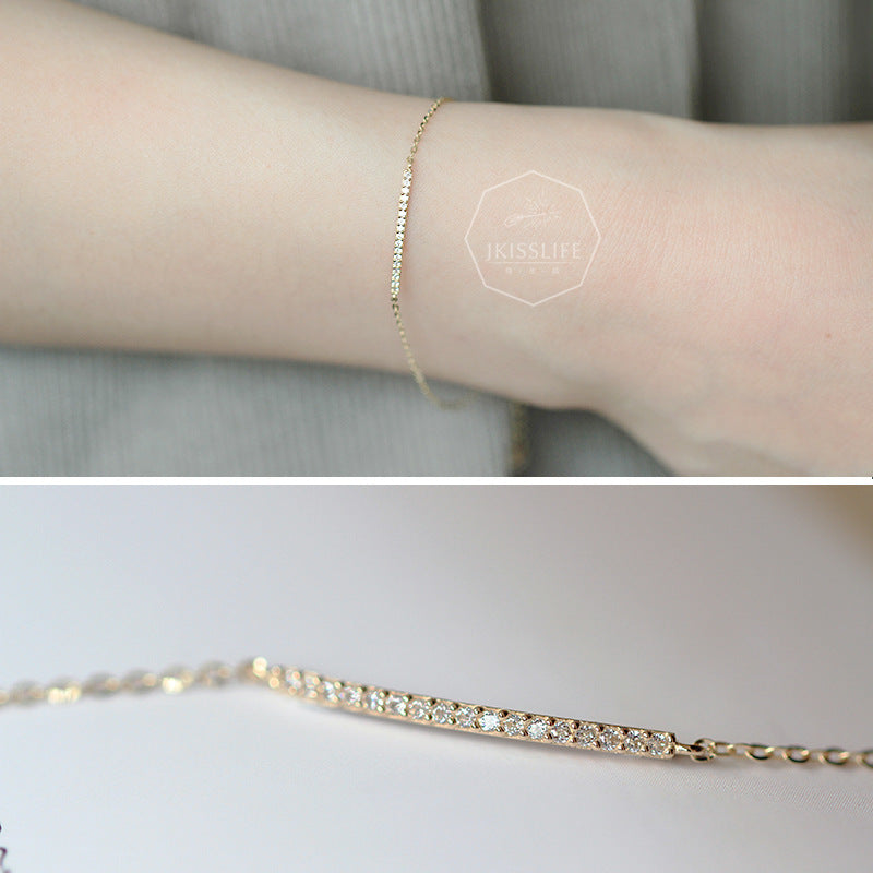Gold-plated Gang Drill Design Simple Refined Bracelet