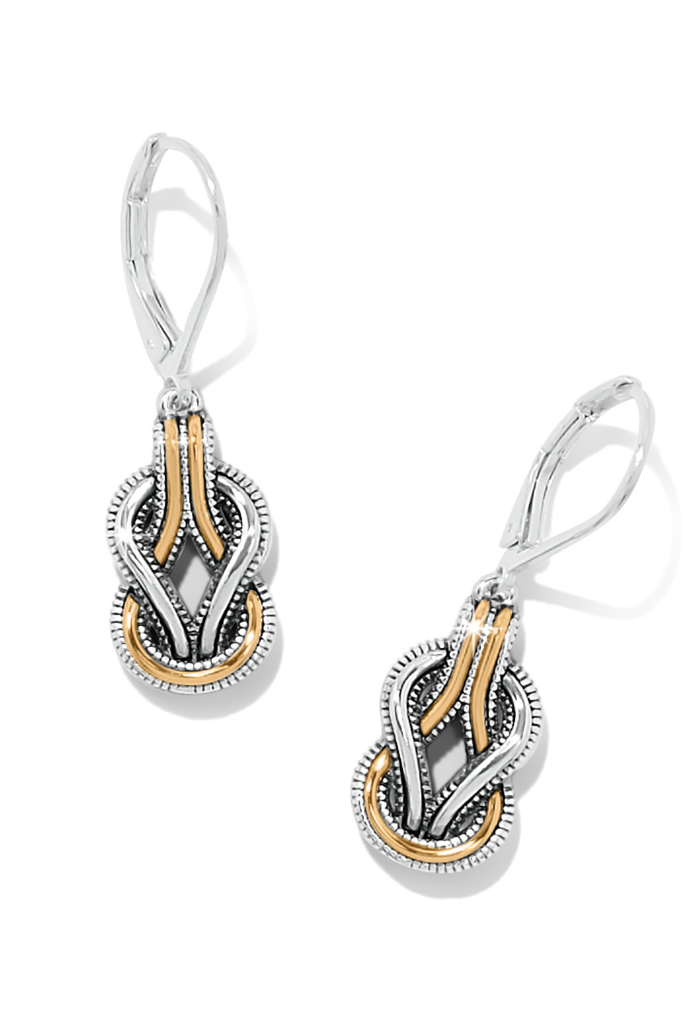 Interlok Harmony Two Tone Leverback Earrings