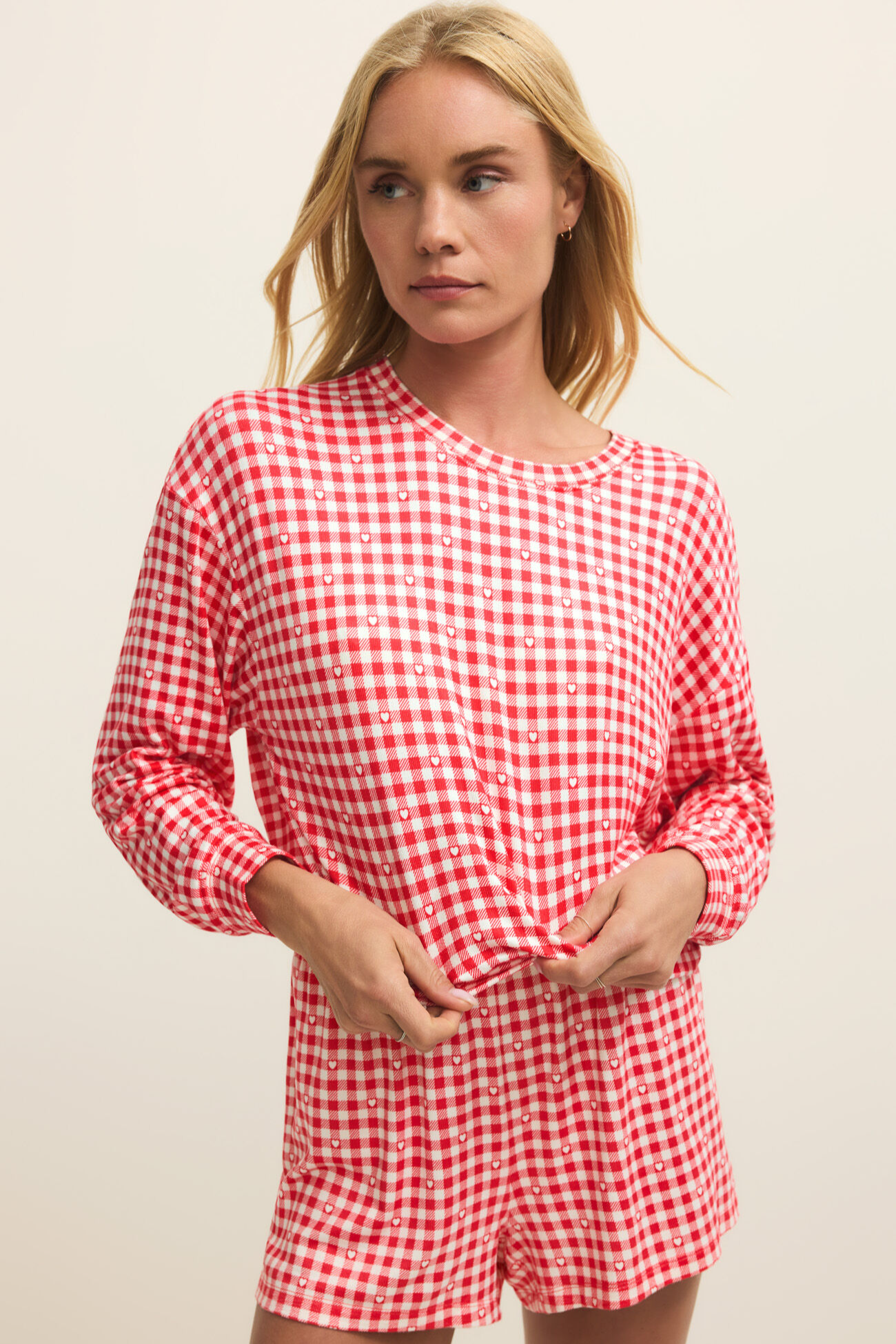 Bisous Gingham PJ Long Sleeved