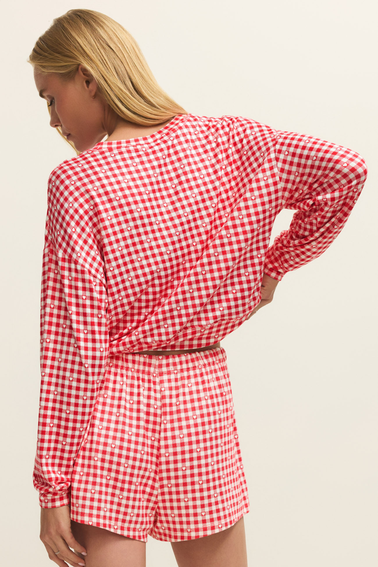 Bisous Gingham PJ Long Sleeved