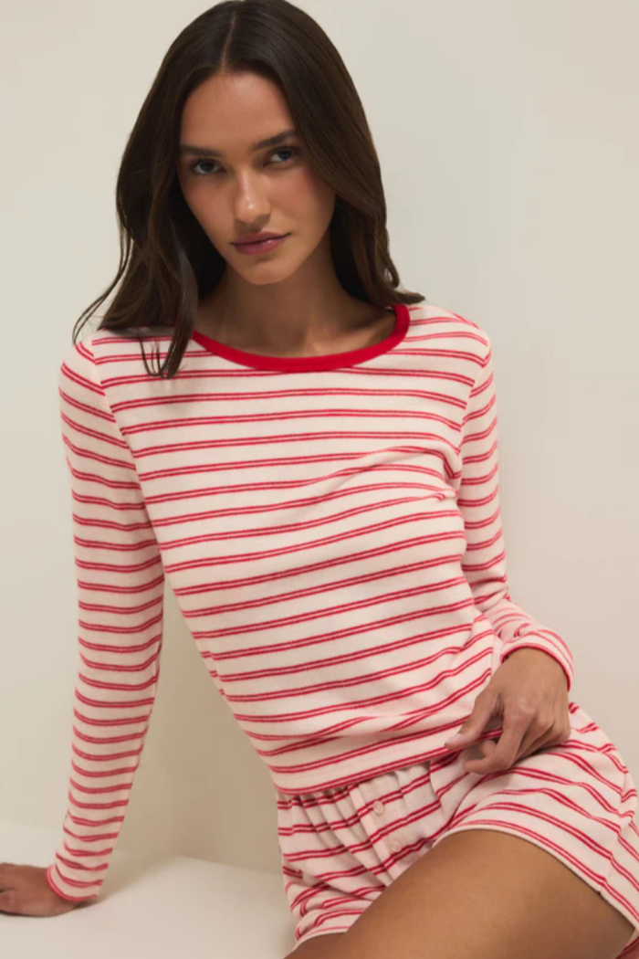 Night In Stripes Long Sleeve Top