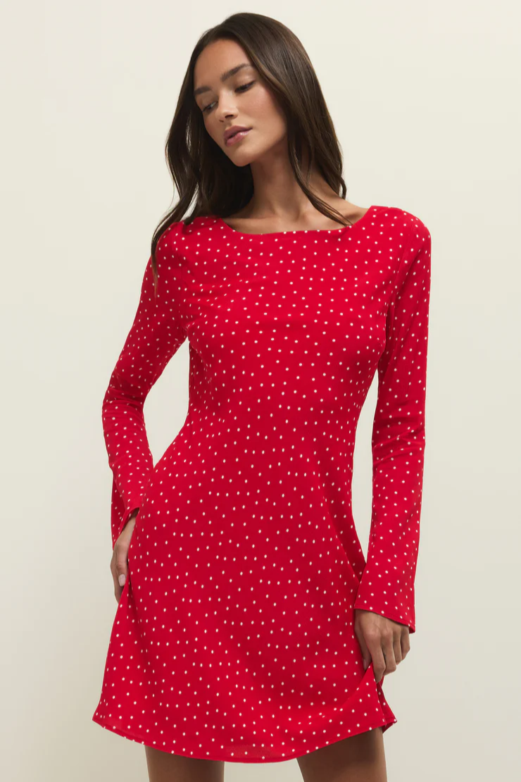 Campbell Dot Crepe Mini Dress