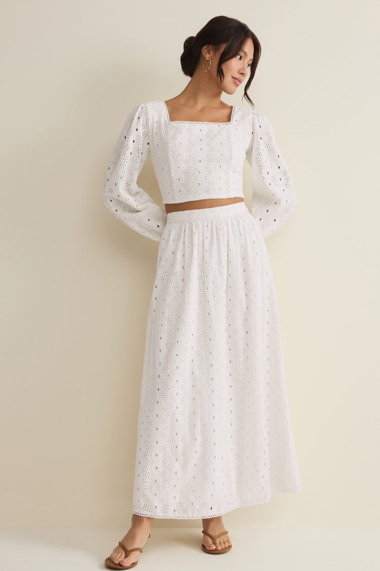 Bria Cotton Eyelet Top