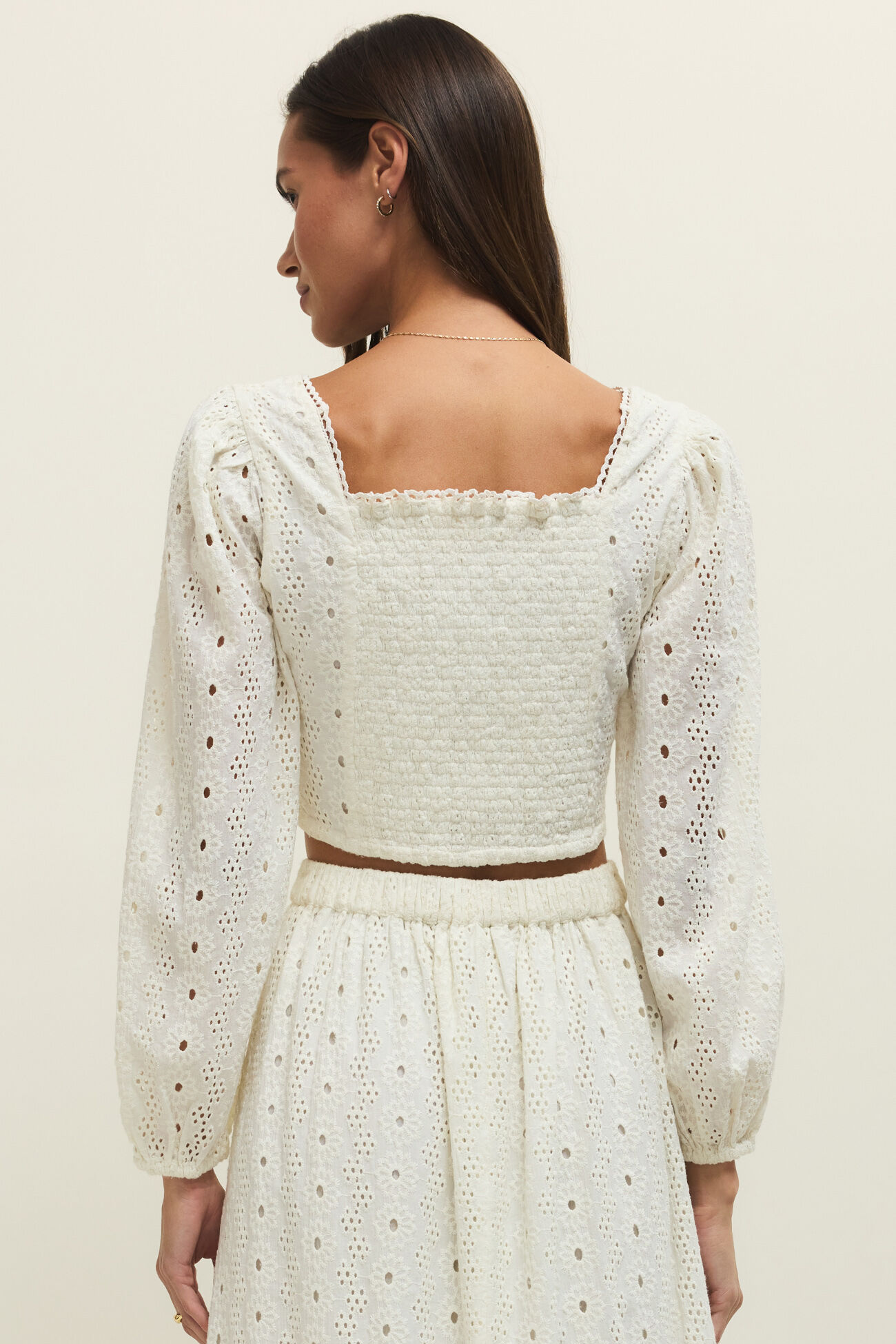 Bria Cotton Eyelet Top