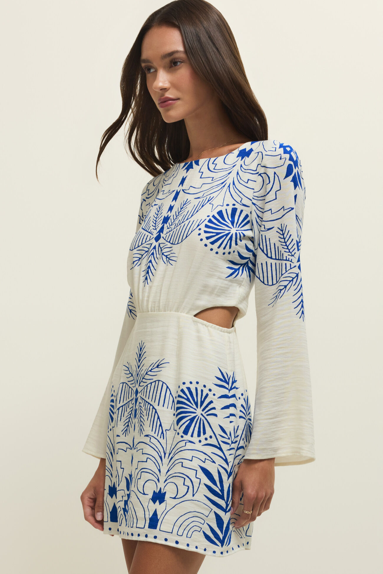 Tahina Palm Mini Dress