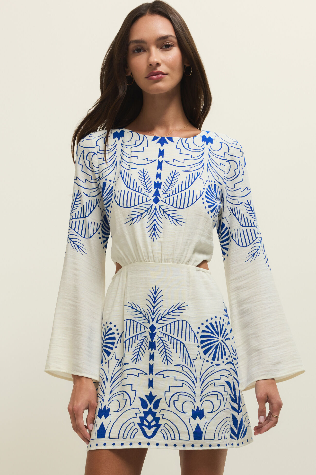 Tahina Palm Mini Dress