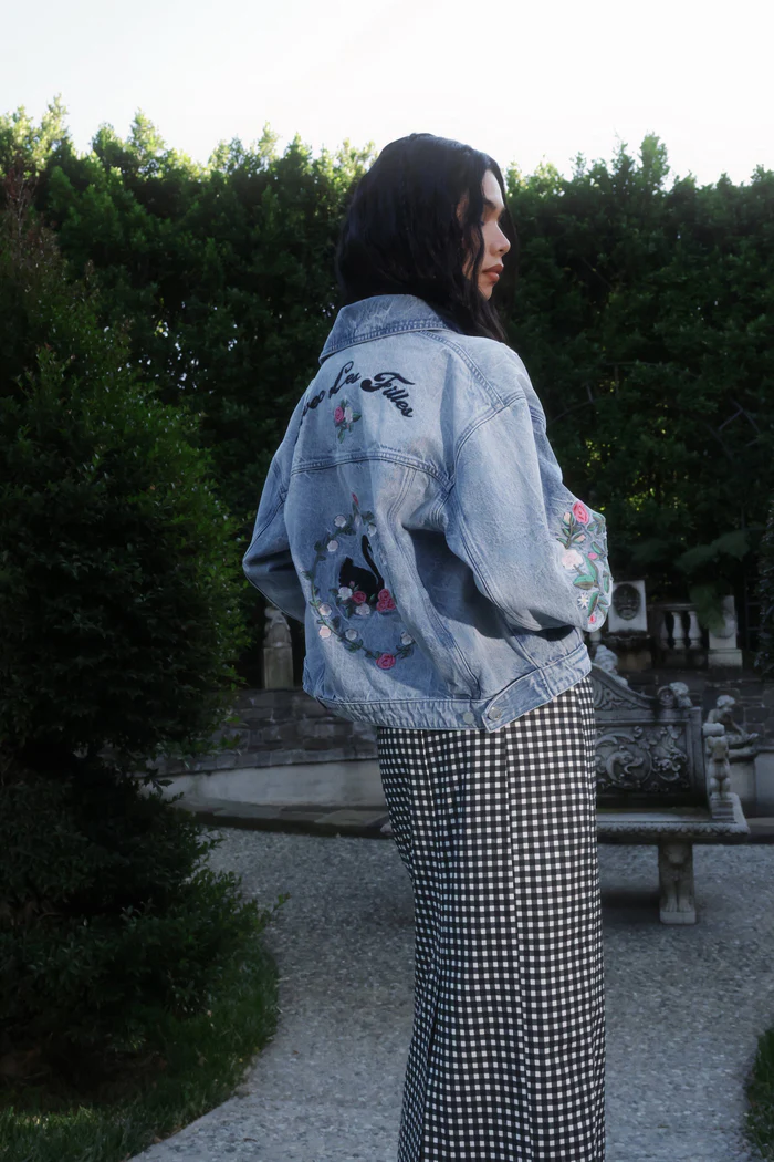 Floral Embroidered Denim Jacket