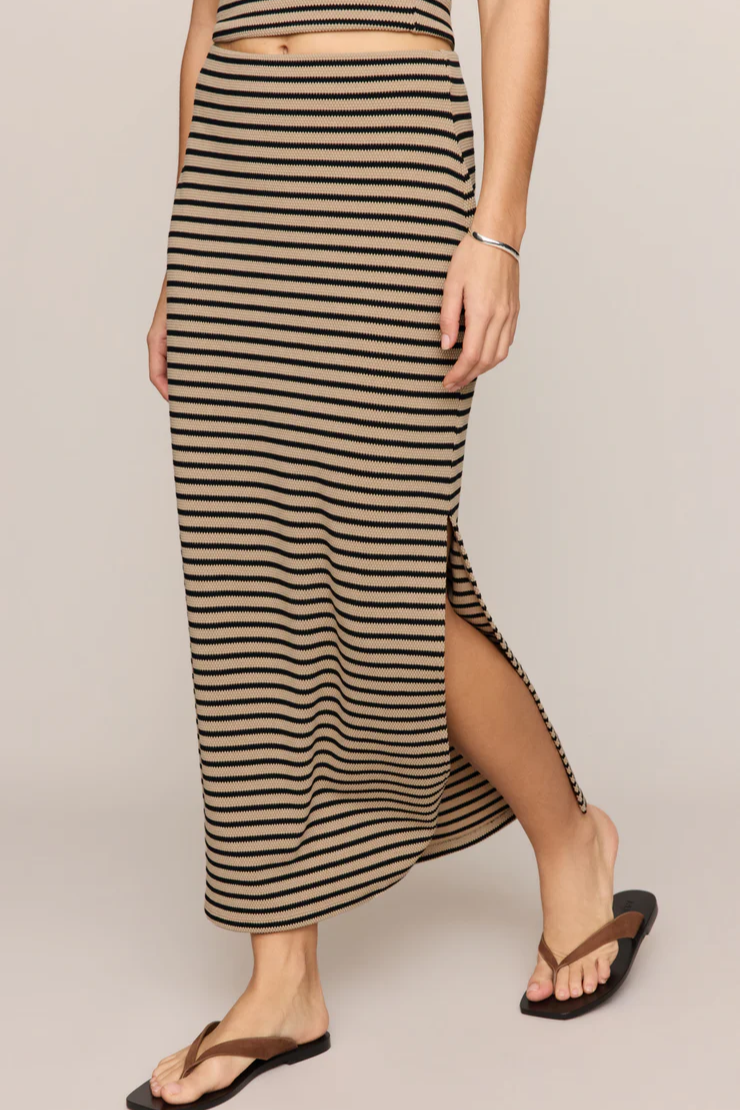 AINSLIE STRIPE MIDI SKIRT
