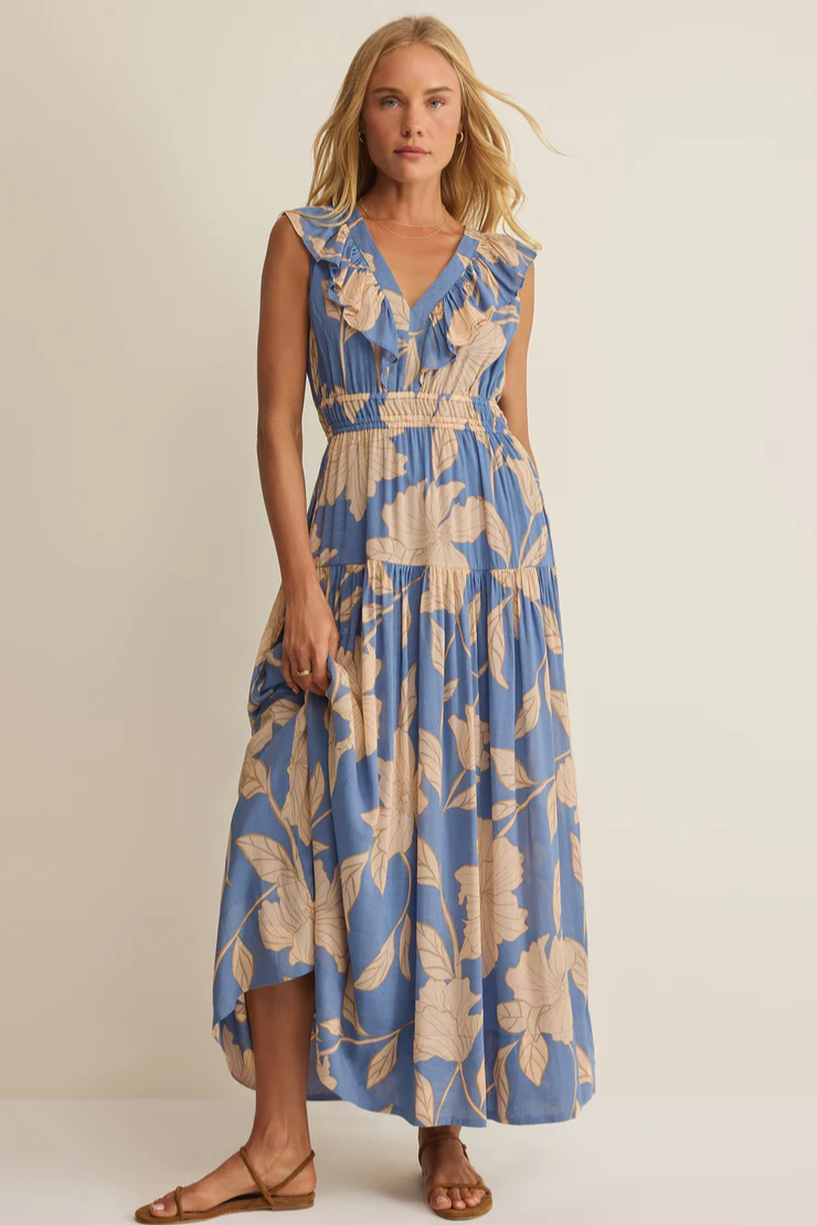 MALENE BLOOM FLORAL MAXI DRESS