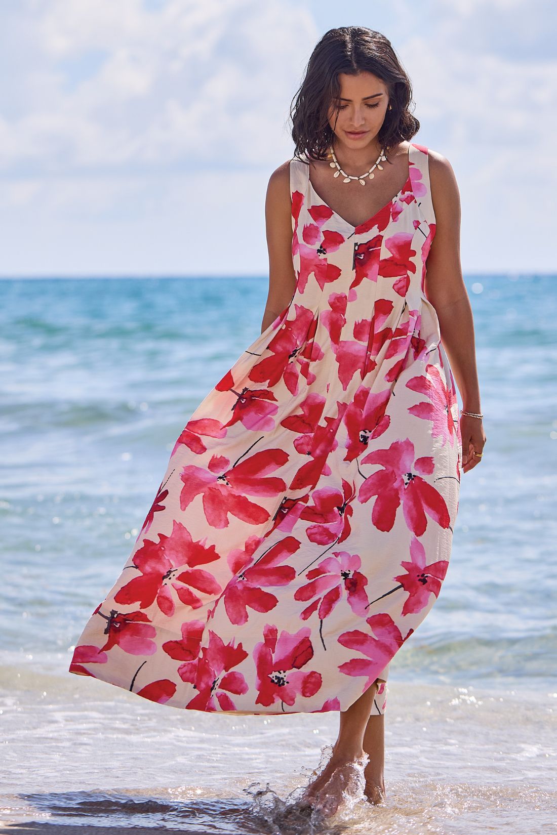 Sleeveless Dress with Lining