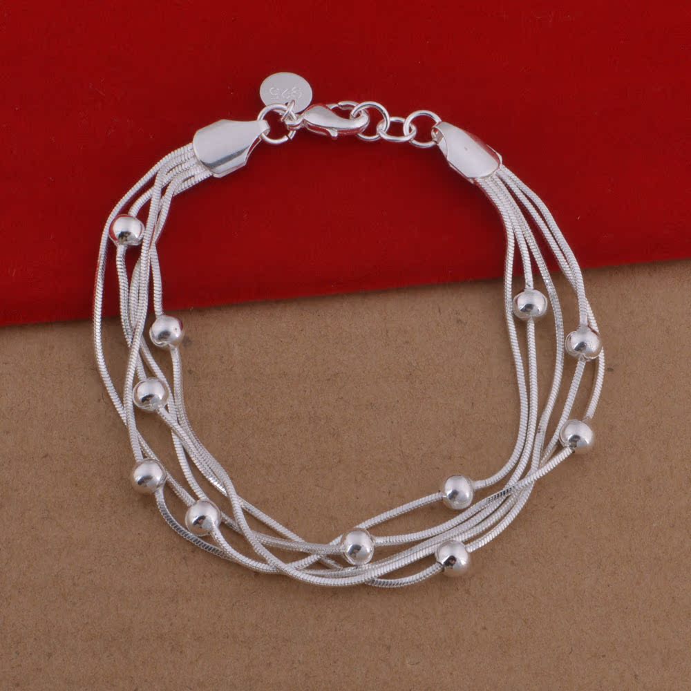 Plated Sterling Sier Fashion Snake Bone Bracelet