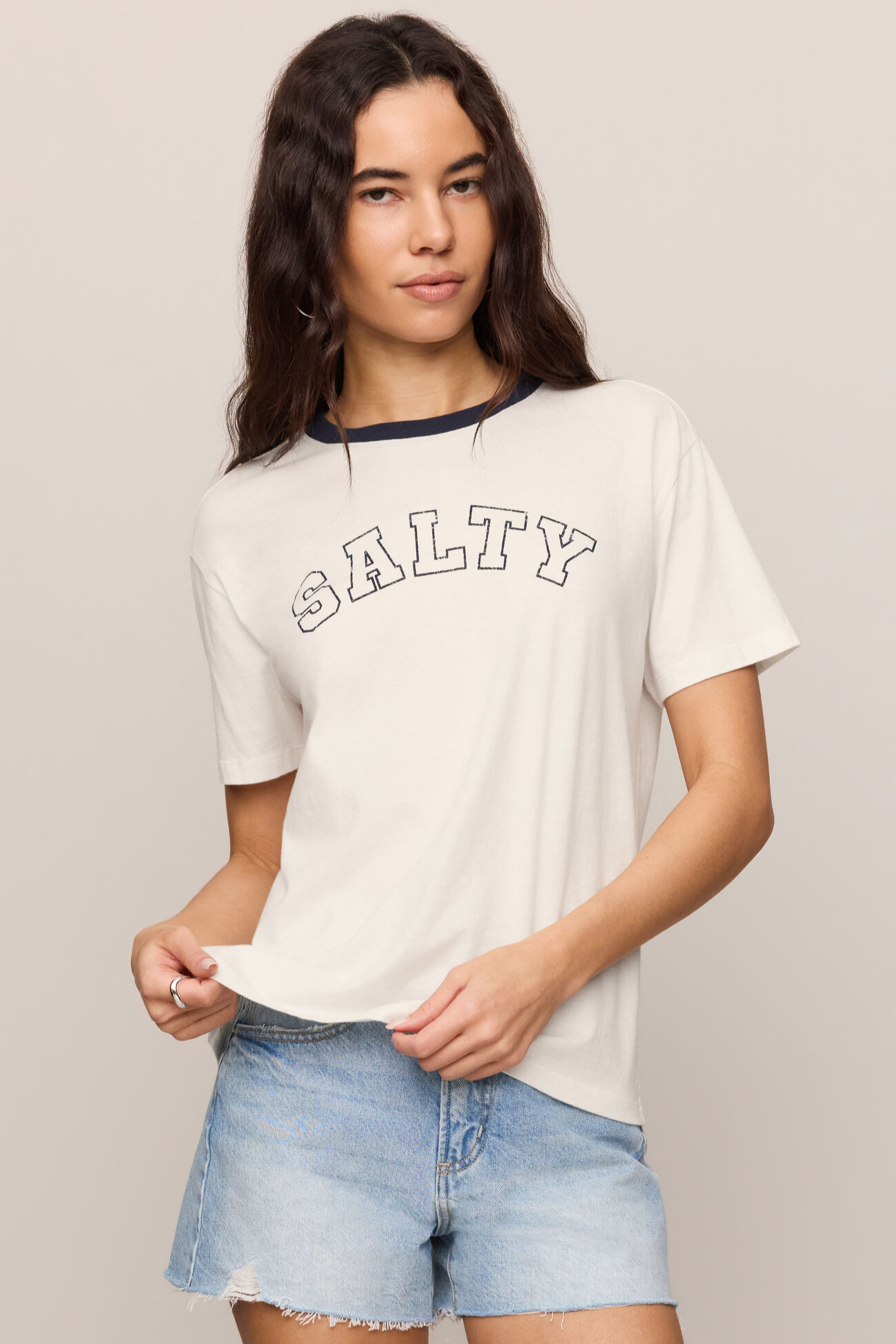 Salty Contrast Boyfriend Tee