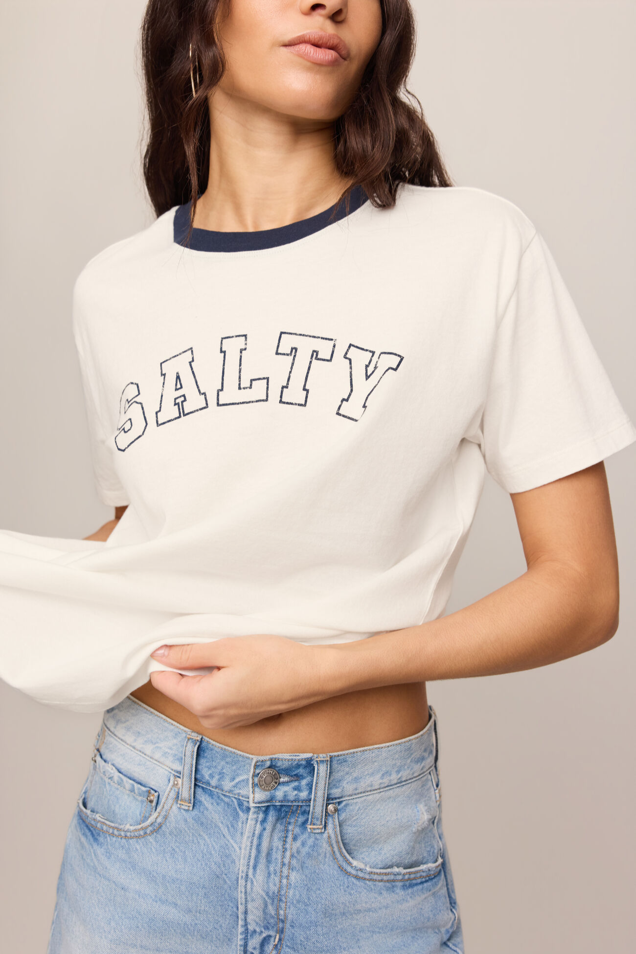 Salty Contrast Boyfriend Tee