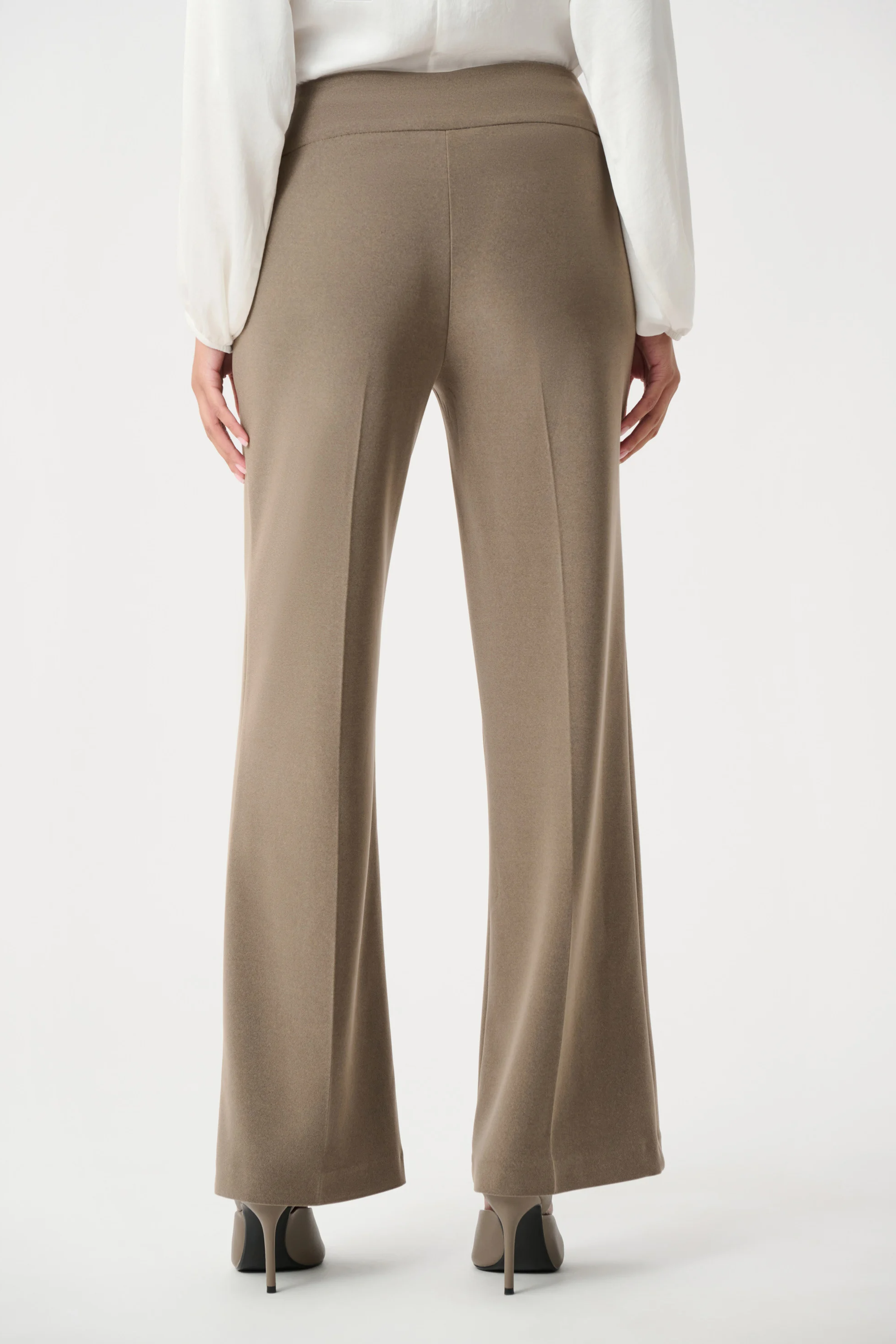 Silky Knit Wide-Leg Pull-On Pants