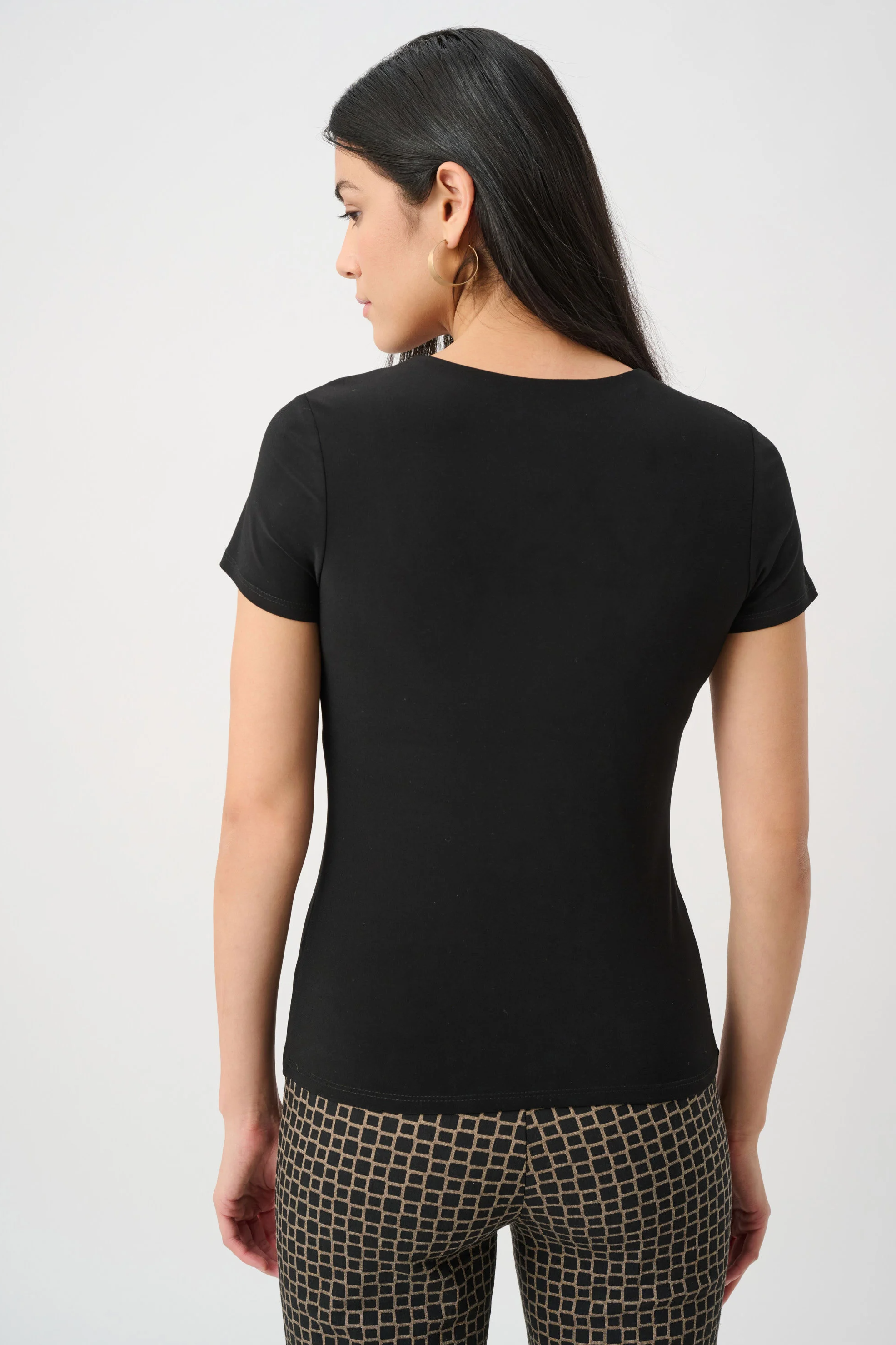Silky Knit Fitted T-Shirt