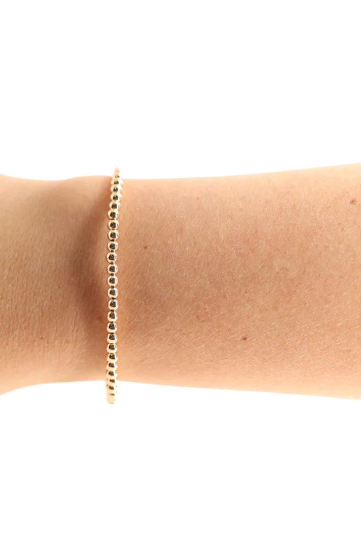 3MM Gold Beaded Bracelet