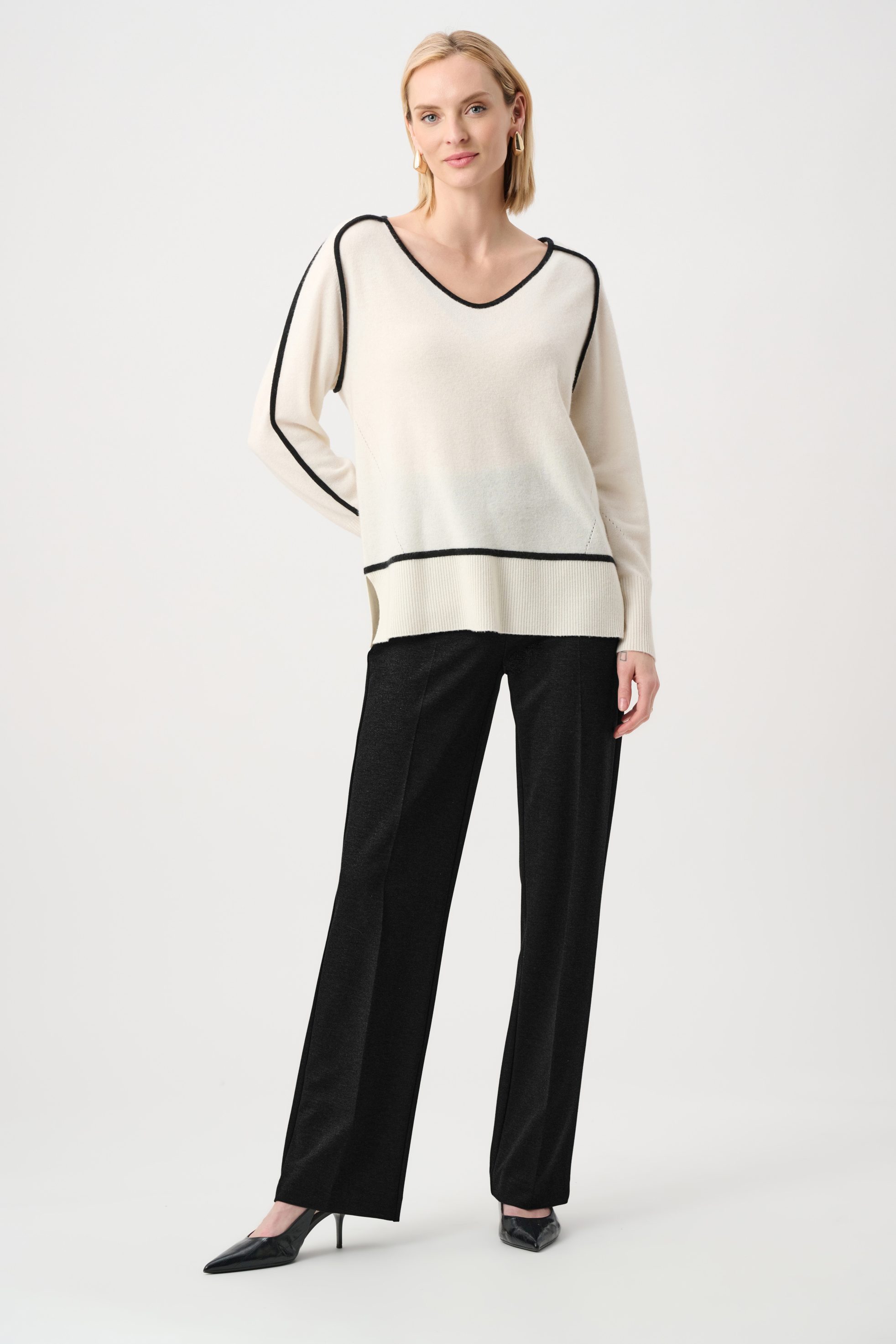 Heavy Knit Wide Leg Pull-On Pants