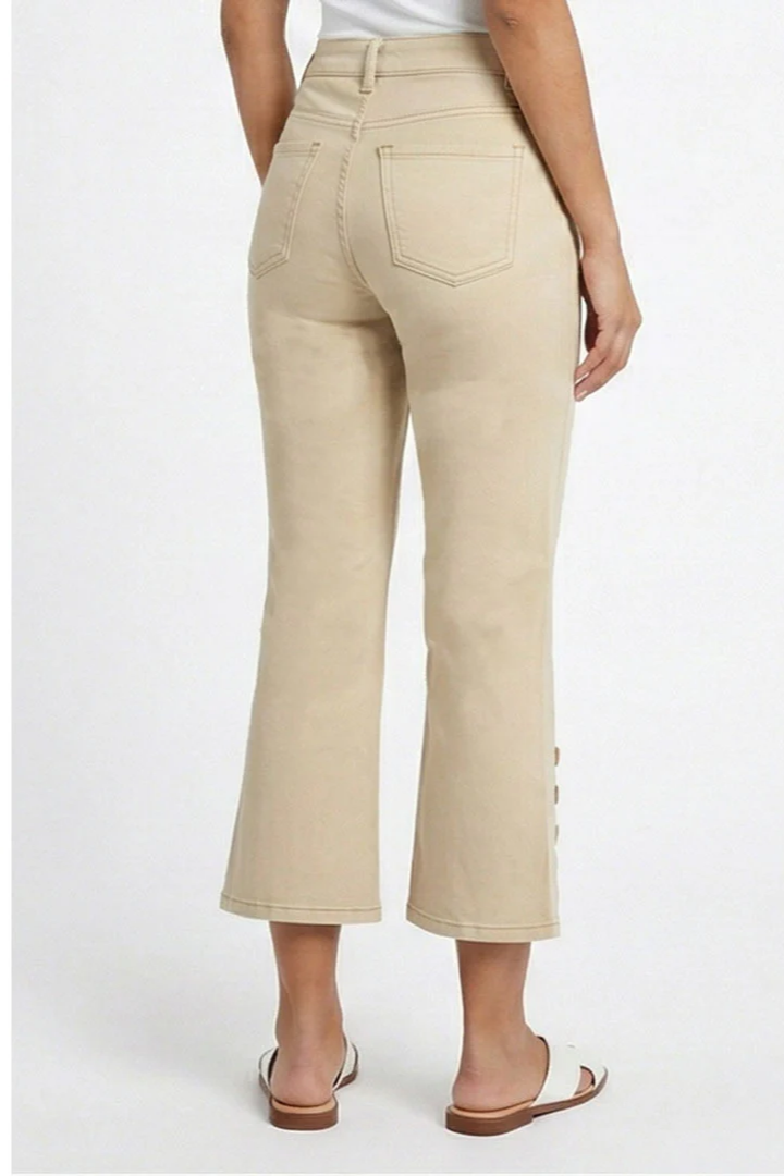 Capri Button Crop-Ashley with Buttons