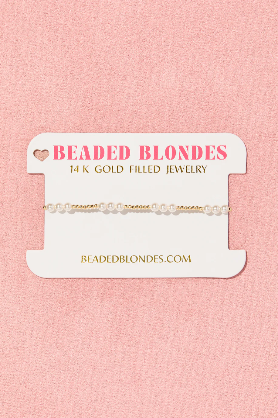 ILY Pearl Bracelet in Gold